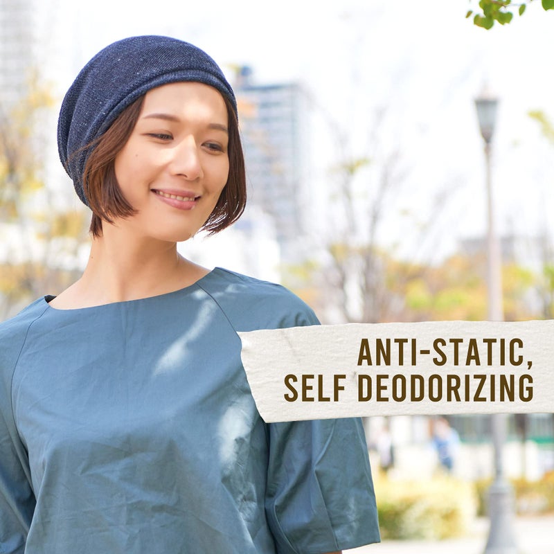 CHARM Linen Beanie Hat for Summer - Mens Slouchy Beanie Womens Baggy Knit Cap Cooling Hat Gray - Image 4